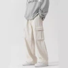 Spring/Summer 2024 American loose and cool long pants for men, a trendy brand of multi-pocket comfortable wide-leg cargo pants for men details Picture