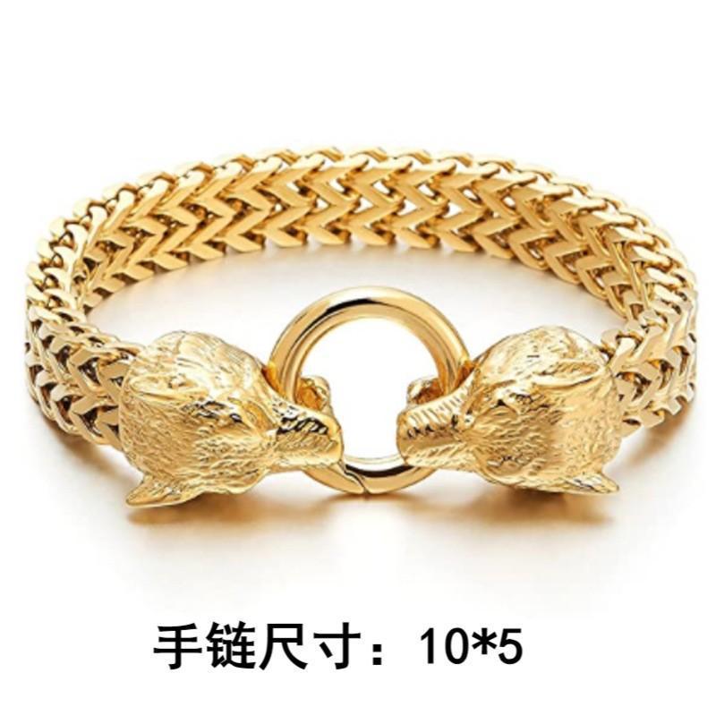 Nordic Mythology Titanium Steel Do Not Fade Bracelet Retro Personality Viking Bracelet Cross-Border Europe And The United States Men's Jewelry Application Scenario