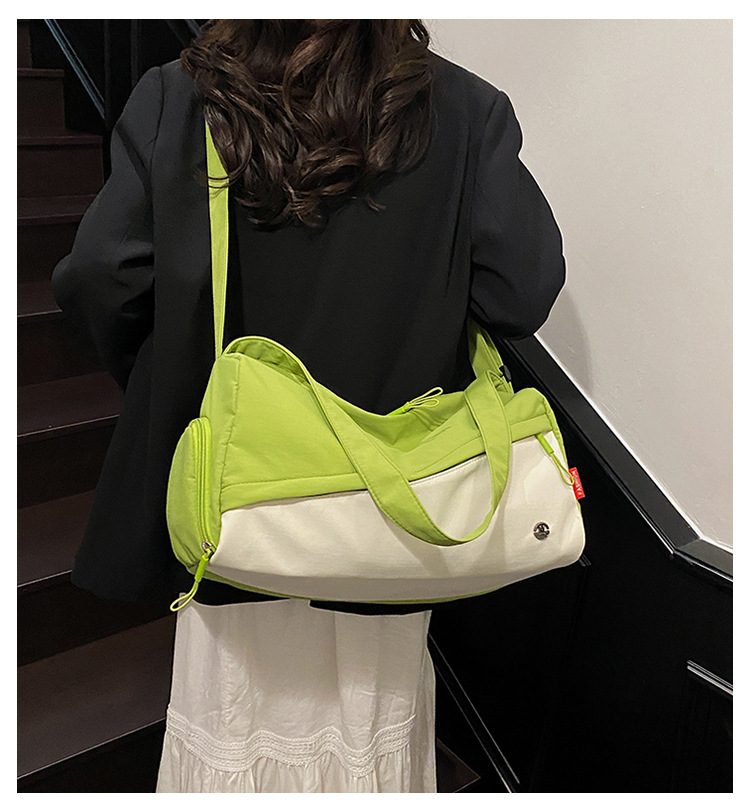 跨境韩版包包女2025新款防水尼龙包时尚新月包百搭轻便斜跨包详情1