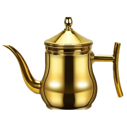 قارورة قهوة ذهبية من غلاية من الفولاذ غير القابل للصدأ عبر الحدود مع مرشِّحات في مطاعم أبريق الشاي بمغناطيس 1.0 لتر details Picture