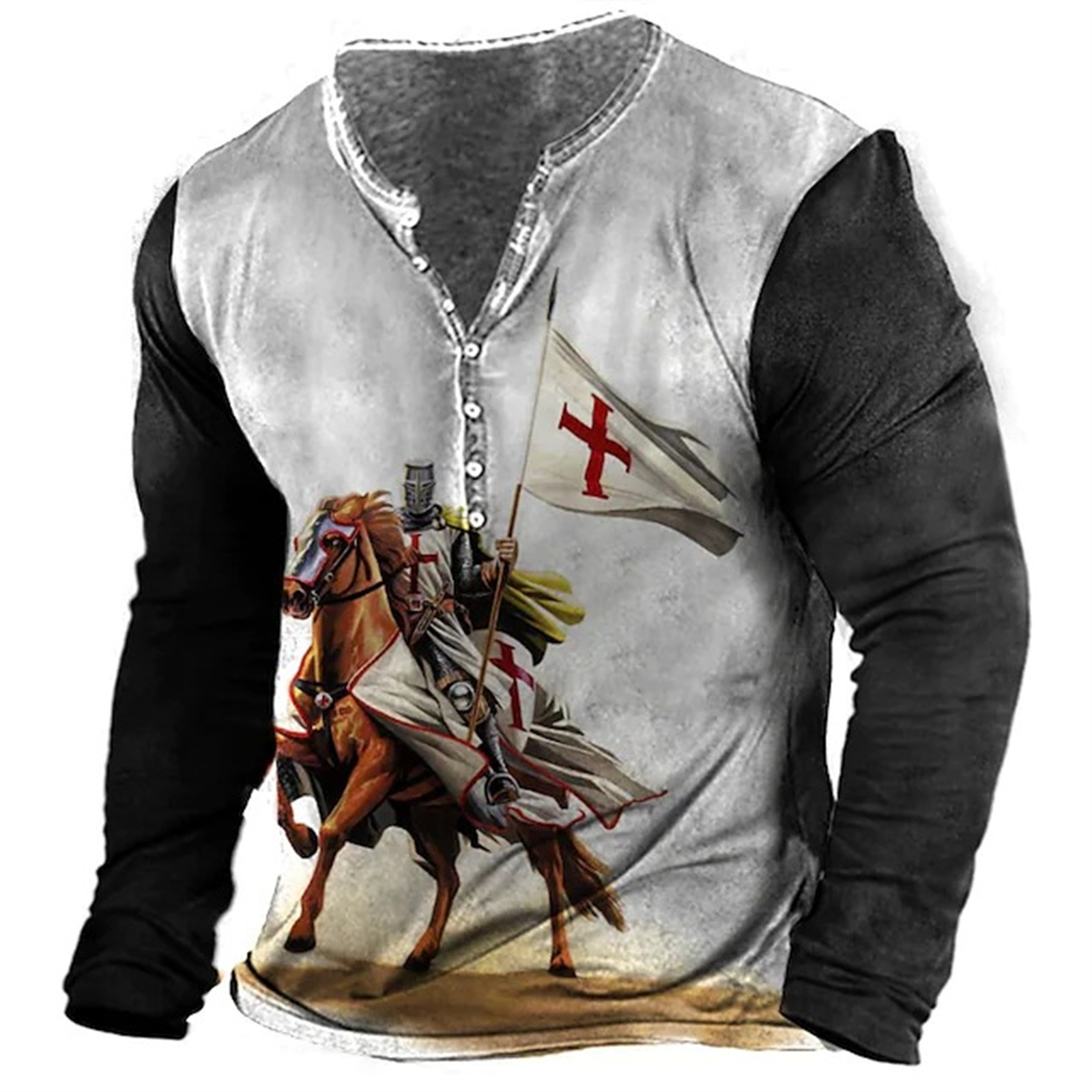 Hot-selling cross-border T-shirt, European and American opening lapel series digital 3D printed men's street short-sleeved sports T-shirt top details Picture