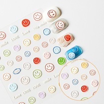 Summer new cross-border 5D Nail stickers smiley emoticon relief Nail stickers Animal gradient stereoscopic nail decals