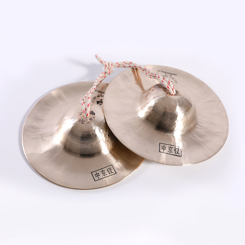 Military drum Chai water cymbals Students Jin piece Chai cymbals percussion instruments gongs and drums hand forged brass Beijing Chai ring copper cymbals Specification drawing