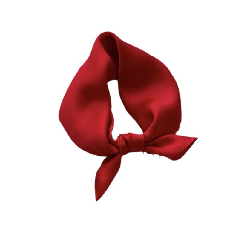 Silk mulberry silk pure pigment crepe satin 53 square scarf, versatile for all seasons, simple business style decorative scarf, silk scarf for women Item Picture