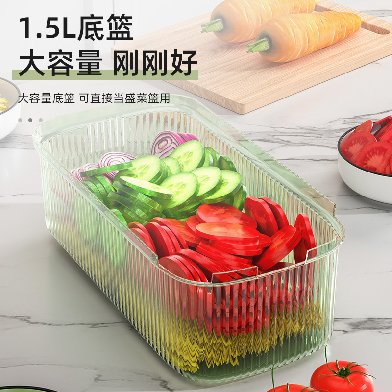 Vegetable Cutter Multi-Functional Transparent Shredder Household Kitchen Manual Fruit, Cucumber And Potato Slicing Grater Application Scenario