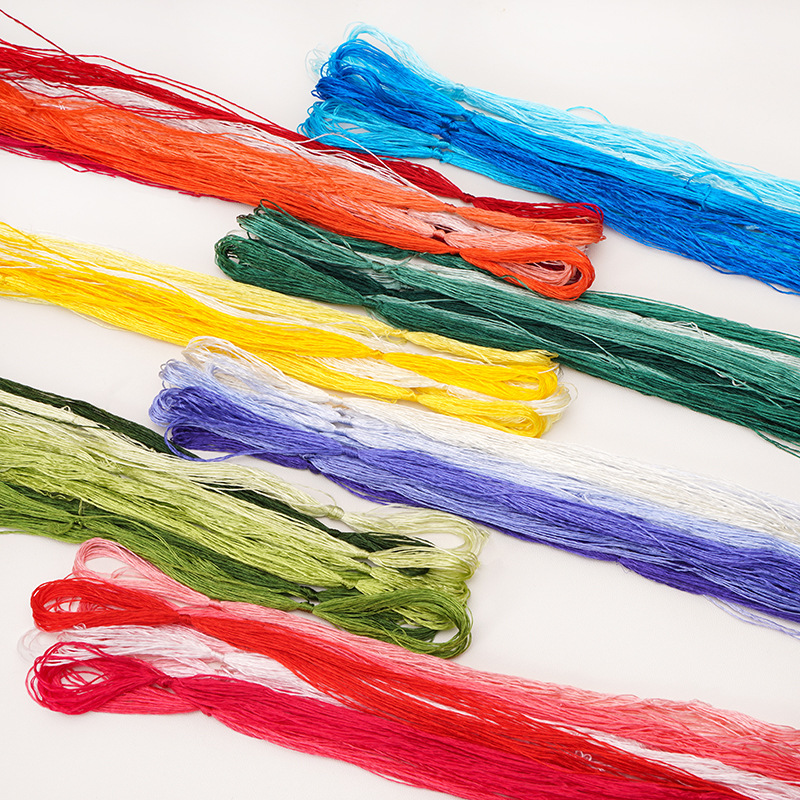 8-color mixed low-twist silk thread, nylon thread, braided thread, rope, diy handmade clothing accessories, auxiliary materials, accessories Application Scenario