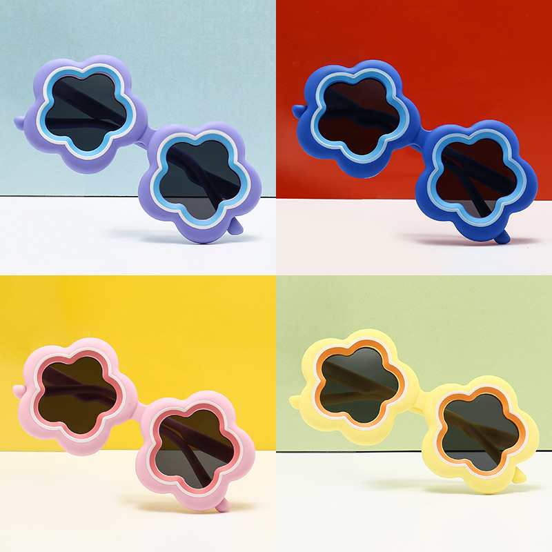 2024 Children's Sunglasses Cute Cartoon Pentagonal Polarizing Mirror Student Sunglasses Sunshade Mirror 8124