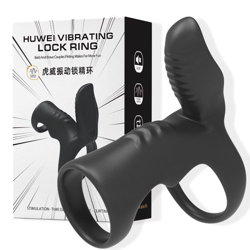 Men's delayed vibration ring, adult sex products, cross-border Amazon sex products, sperm locking ring for men full figure