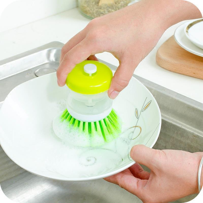 Automatic Liquid Washing Pot Brush Non-Oil Cleaning Brush Household Multi-Function Washing Pot Brush Rs-300135 Specification drawing