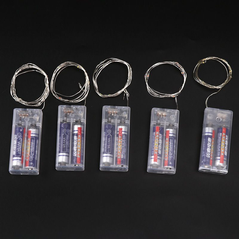 No. 5 2-cell and 3-cell battery box led copper wire string outdoor Christmas product, festival wedding decoration leather wire string light