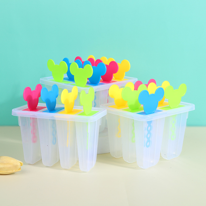 创意卡通可爱冰膜冰格 透明4/6/8格棒冰雪糕夏天清凉冰膜冰格批发