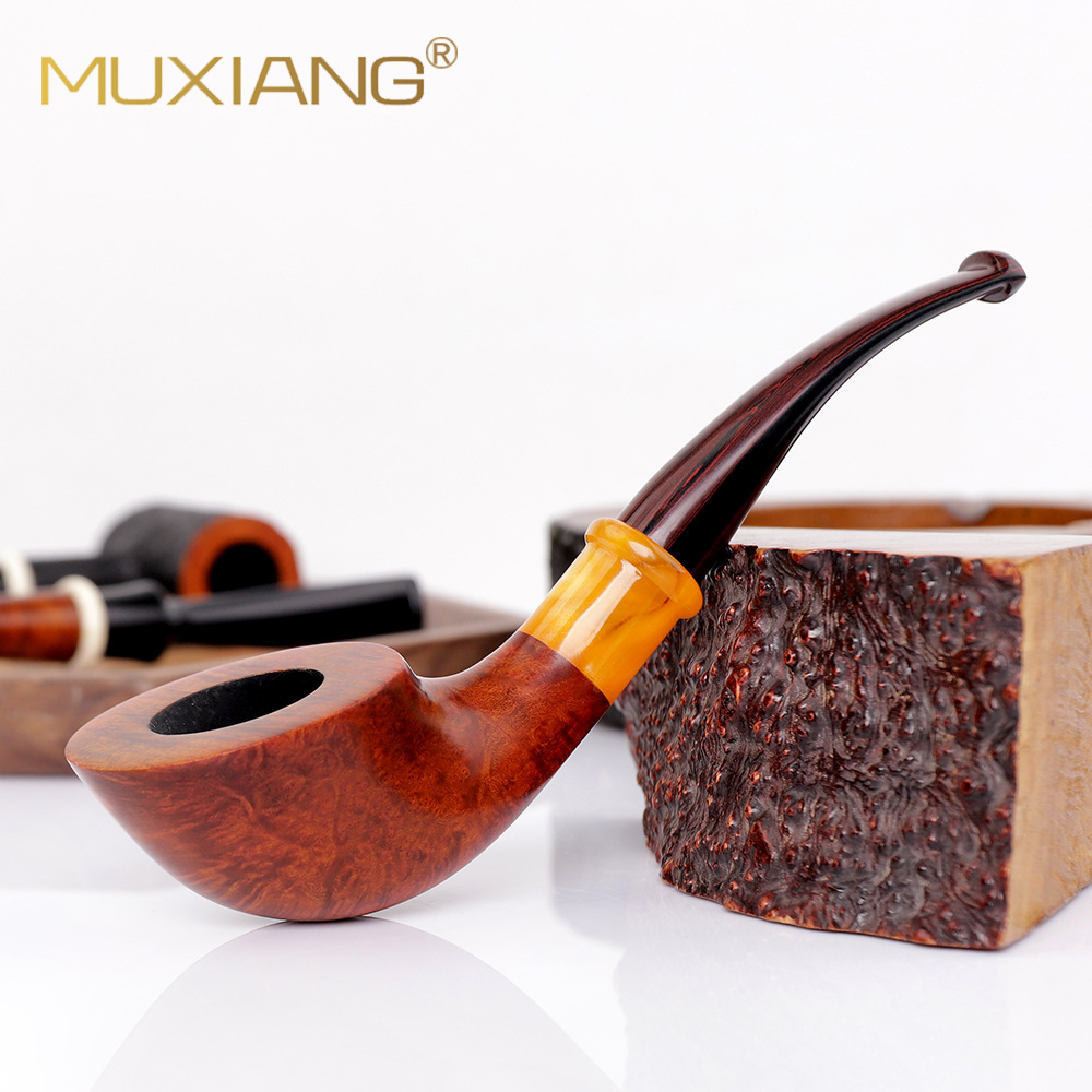 木香手工木制烟斗实木烟斗坎伯兰硫化橡胶烟嘴石楠木烟斗厂家货源