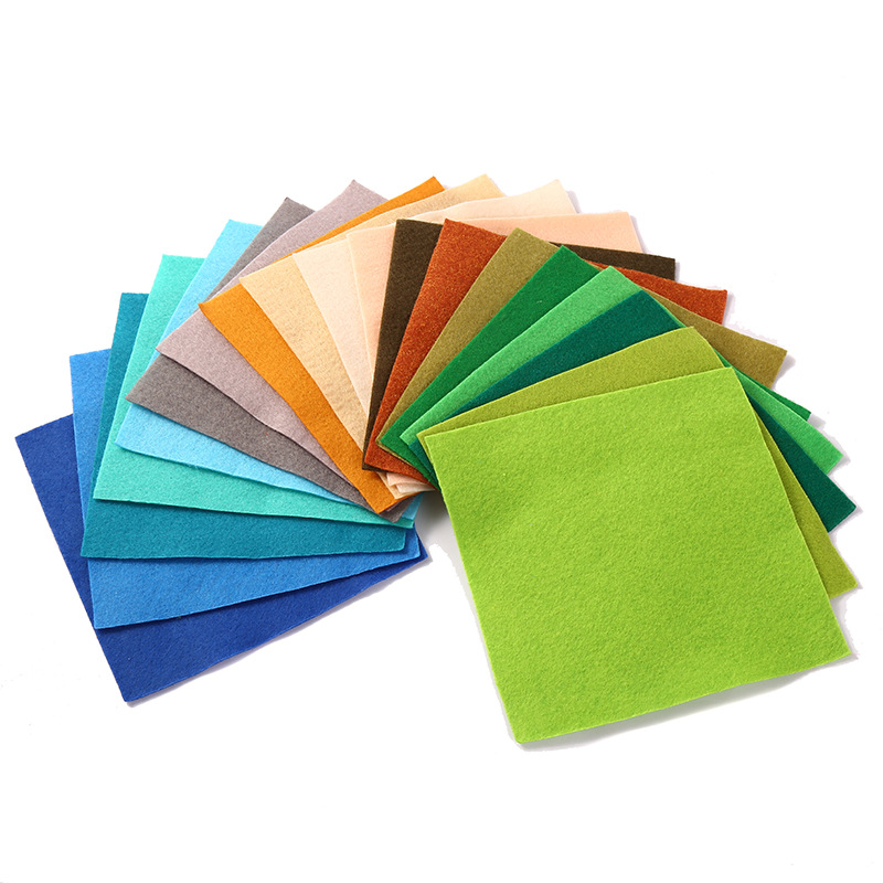 Colored felt fabric 1mm, handcrafted diy non-woven fabric material, velvet fabric, needle-punched non-woven fabric in stock for wholesale