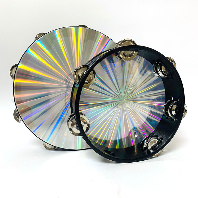 Double-row laser tambourine children's dance performance, tambourine orff percussion instruments, Xinjiang dance props for kindergartens Application Scenario