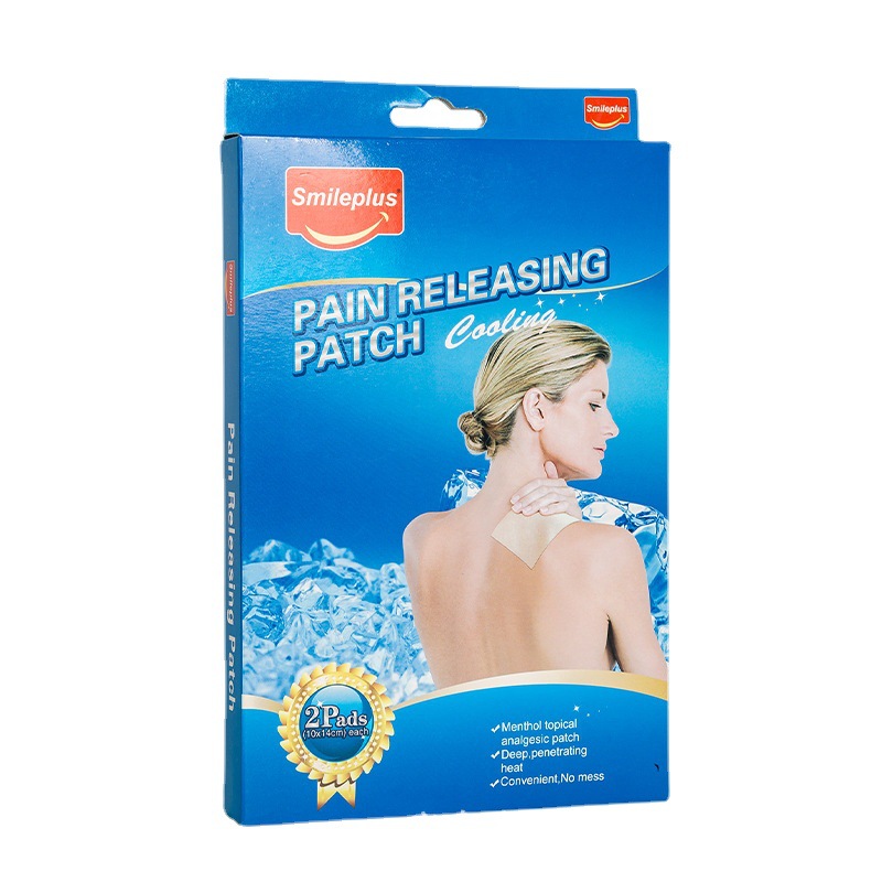 2 pieces of cold pain relief patches, 10cm*14cm, to relieve joint pain. The pain relief patches are specially designed for export Item Picture