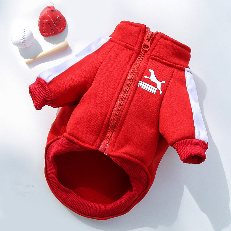 Ropa para mascotas otoño invierno calor marca de moda sudaderas letras fardoubi oso perro gato pequeño medio grande perro suministros Specification image