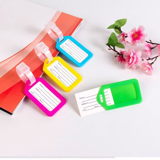 Travel consignment plastic luggage tags with waterproof film luggage tags, packaging reminder signs, kindergarten name tags