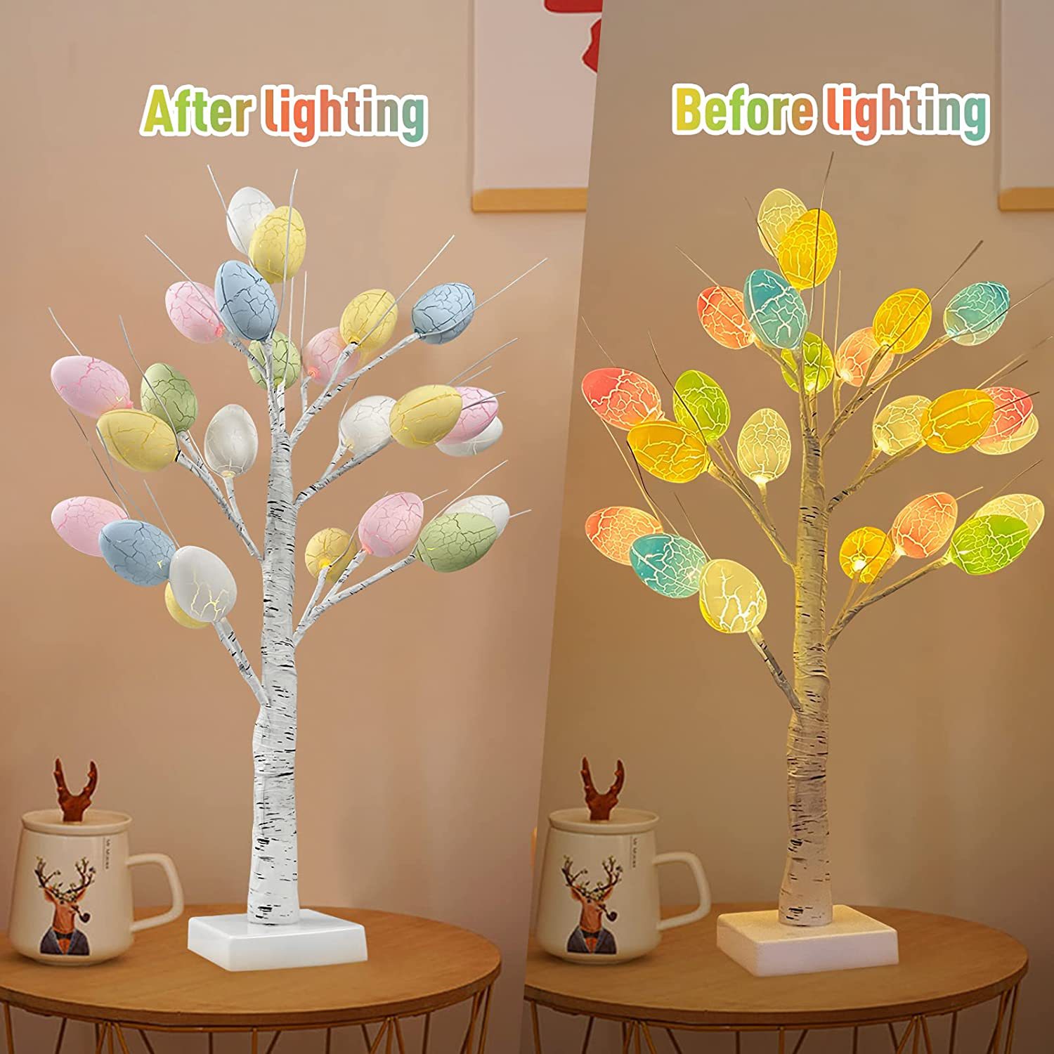 LED树灯复活节彩蛋房间装饰灯圣诞感恩节发光树造型灯外贸跨境批发详情图3