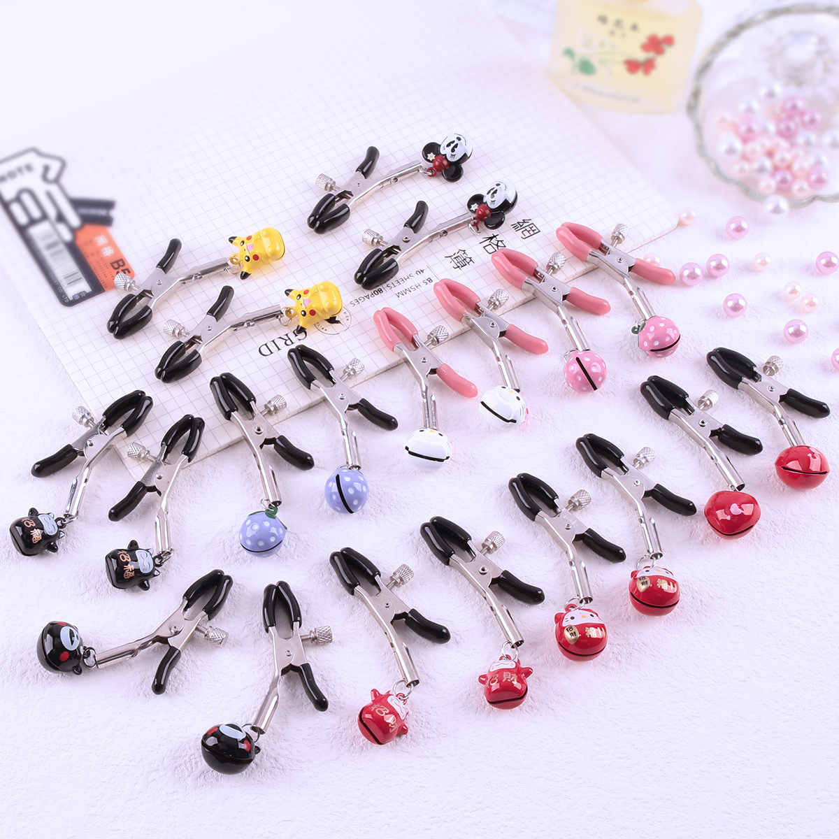 sm sex teaching toys Cute cartoon strawberry breast clip boobs clip adult toy supplies