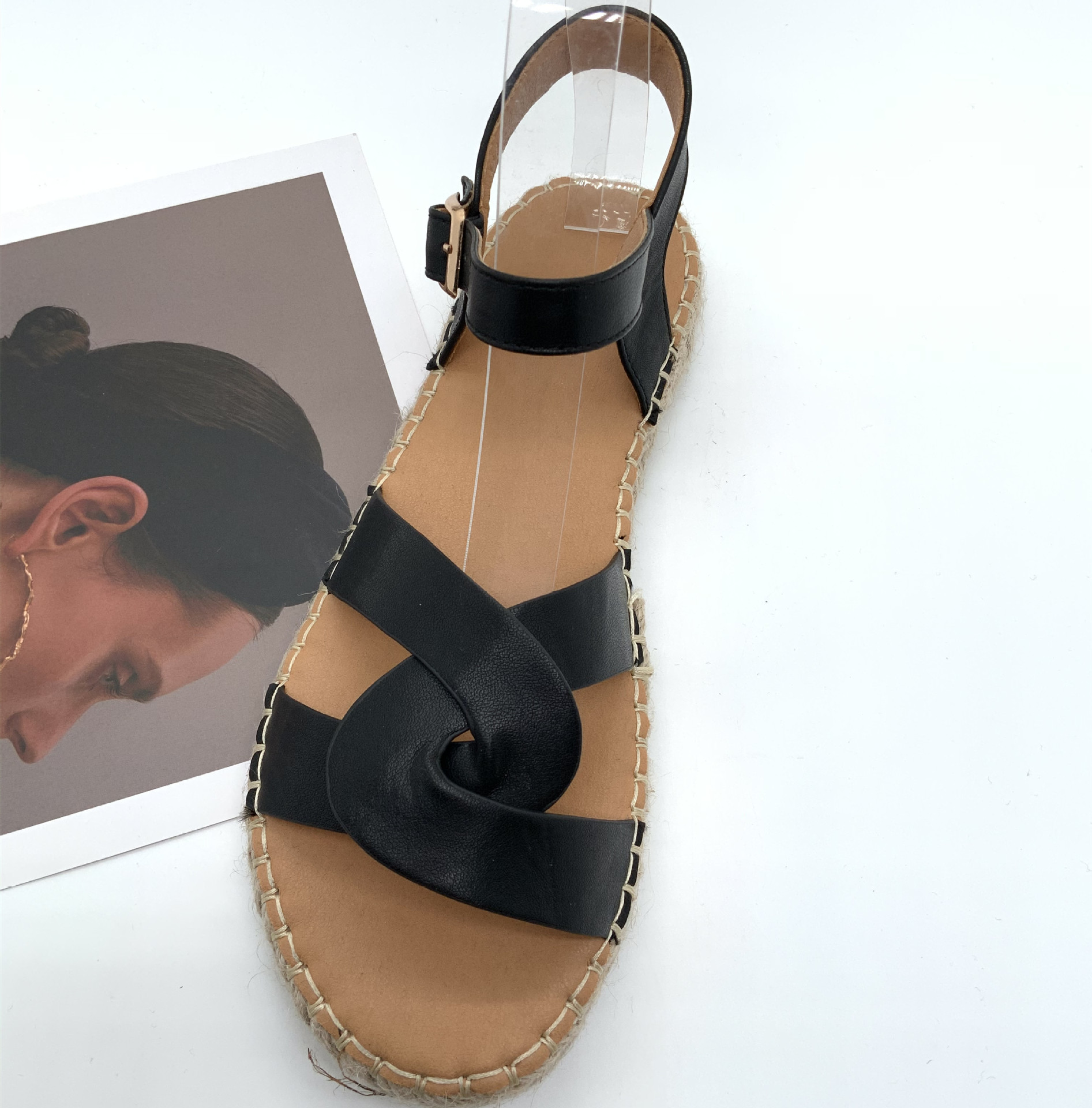 Summer Women's Sandals Platform Straw Braid Skirt Sandals Simple Casual Comfortable Fashion Sandals Guangzhou Women's Shoes details Picture