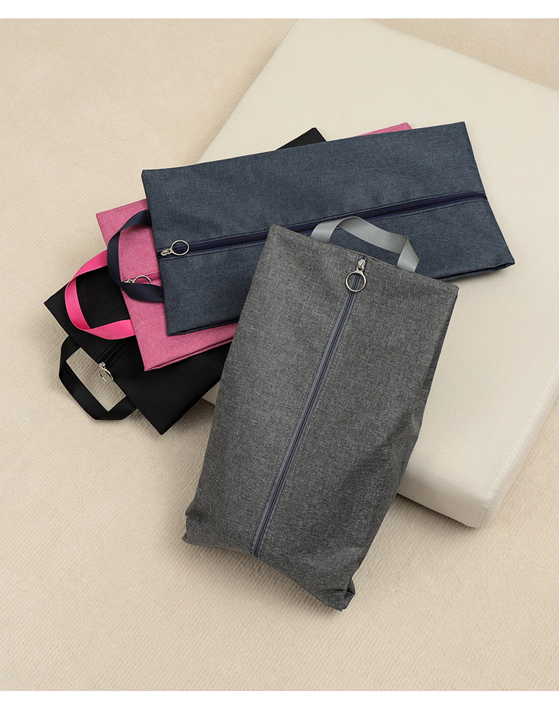 Bolso de almacenamiento de zapatos bolso portátil de viaje a prueba de agua bolsa de zapatos de yoga deportivo bolsa de almacenamiento de tela oxford zapatos a prueba de polvo cubiertas de botas pic 5