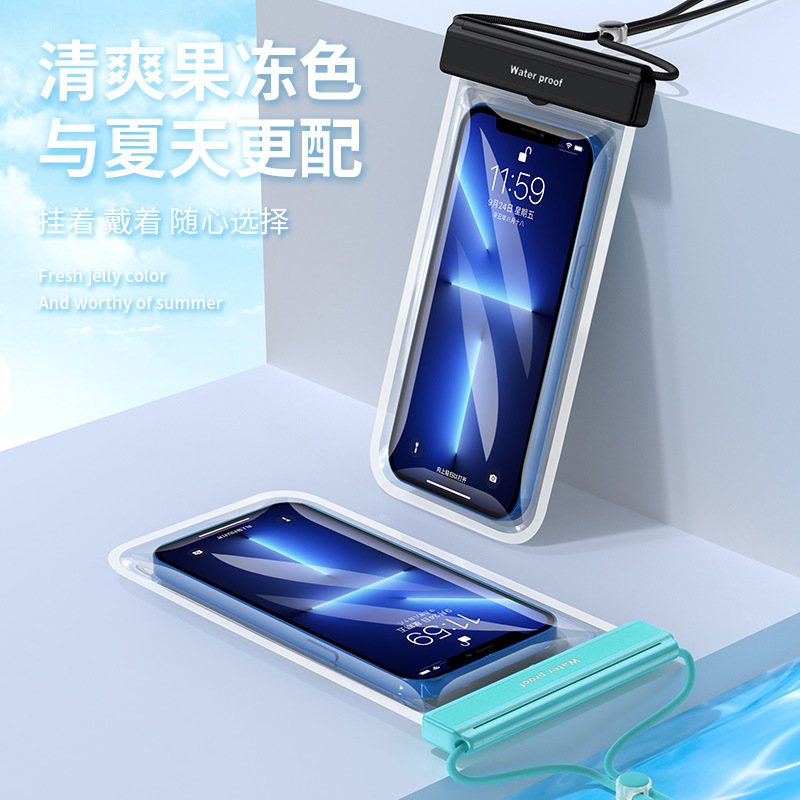New Swimming Diving Mobile Phone Waterproof Bag Tpu Touch Screen Dust And Waterproof Mobile Phone Bag Transparent Mobile Phone Waterproof Case