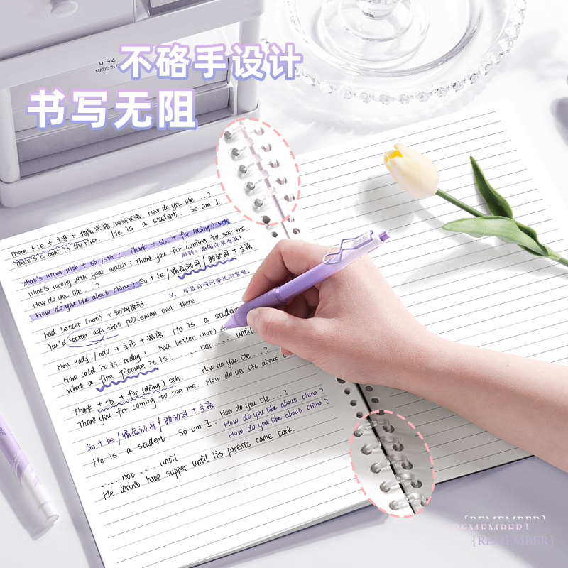 Gradient color loose-leaf notebook, detachable coil notebook, B5 notepad, loose-leaf notebook, waterproof postgraduate entrance examination horizontal line notebook Application Scenario