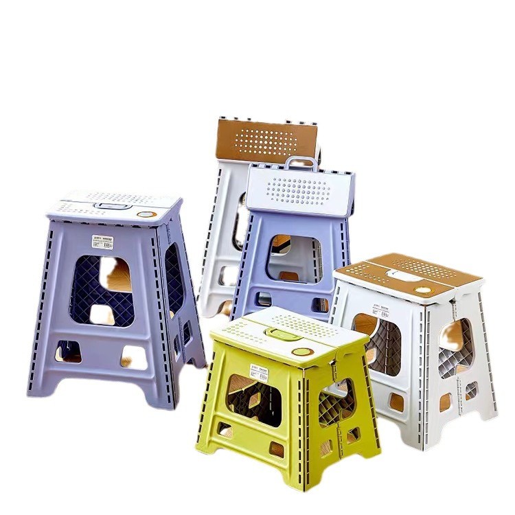 Multi-functional household plastic folding stool, outdoor portable small stool, folding stool for dining out Item Picture