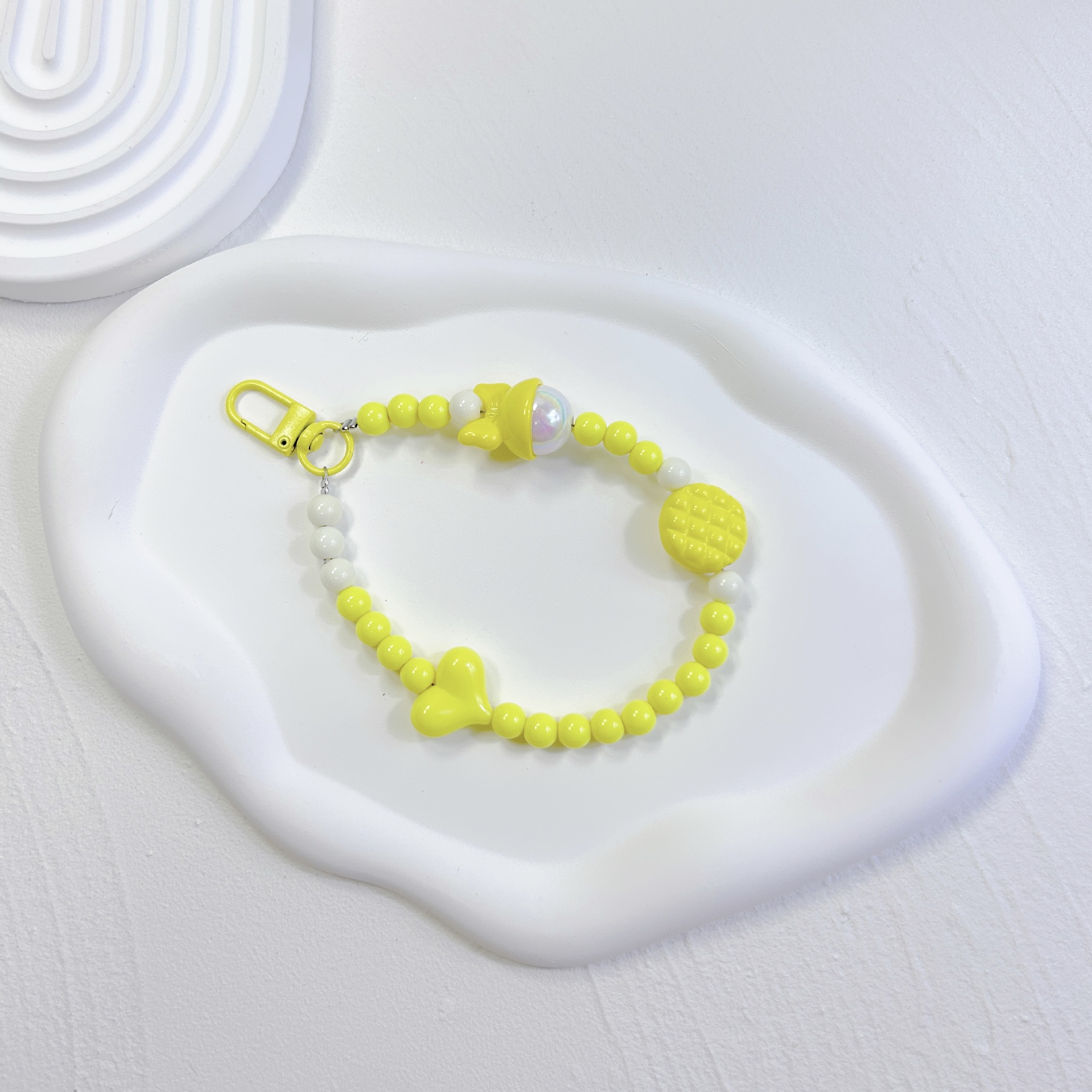 23 Mobile Phone Chain Lanyard Lanyard Colorful Candy Color Beaded Blind Box Pendant Wholesale Bag Cup Key Chain Pendant Specification drawing