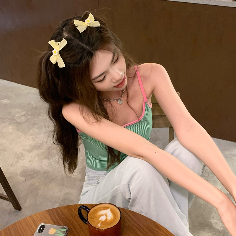 Summer Super Fairy Bow Hairpin Design Sense Niche Small Hairpin Edge Clip Back Side Headdress Clip Hairpin Hair Accessories