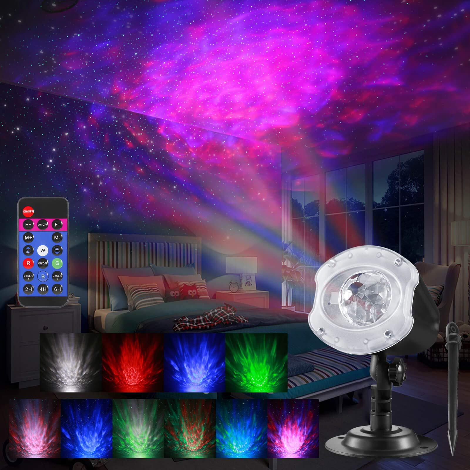 New stage laser lights, starry sky projection lights, European and American festival led water ripple starry sky night lights, one-piece consignment
