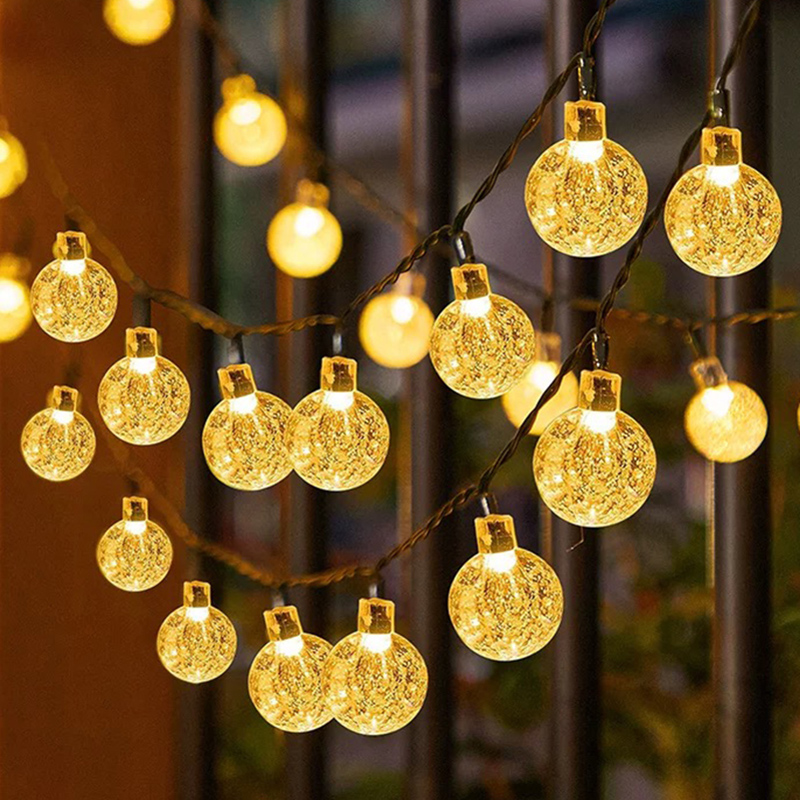 led new solar outdoor lights, household garden light strings, waterproof balcony garden led ambient light strips, hanging tree color lights Item Picture