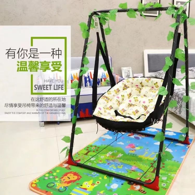 Children's indoor swing, outdoor rocking bed, swing, hanging basket, baby and infant hammock, swing, hanging basket, hanging chair details Picture