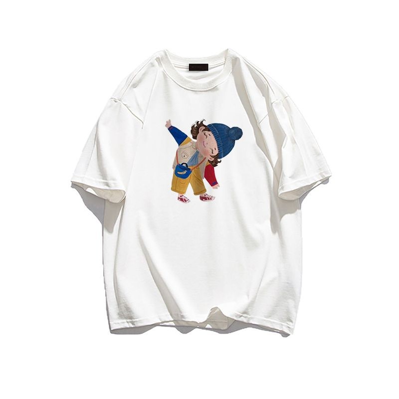 短袖/衣服/女装/国潮/短袖批发白底实物图