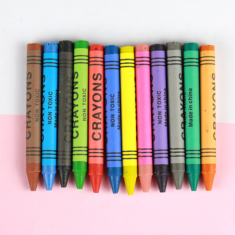 Children's painting coloring brushes, art interest class, heavy color oil pastels, washable children's colored crayon set details Picture
