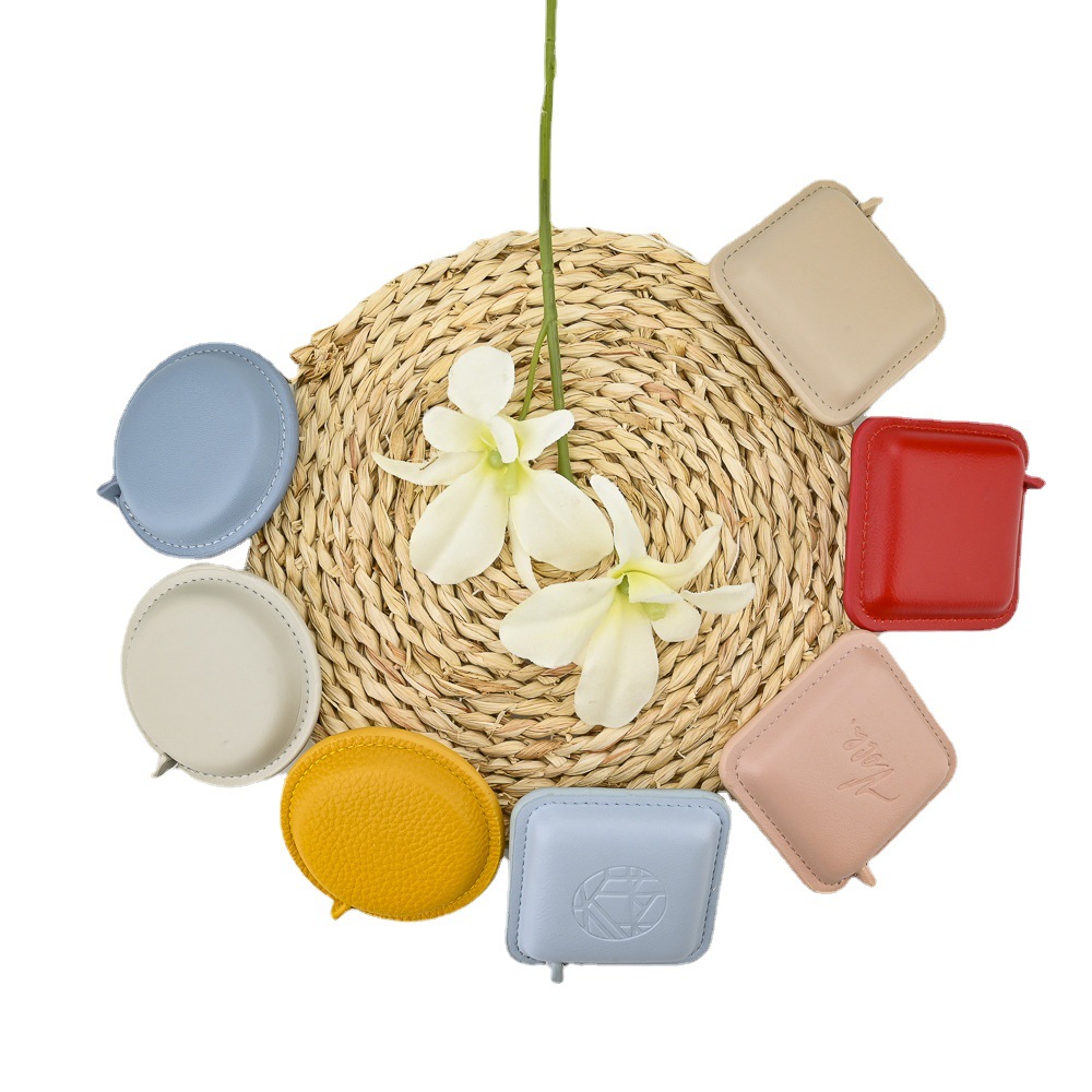 PU leather tape measure, soft leather tape measure, waistband, three-circumference tape measure, can be printed with LOGO, fashionable and exquisite gift, oil-edged tape measure