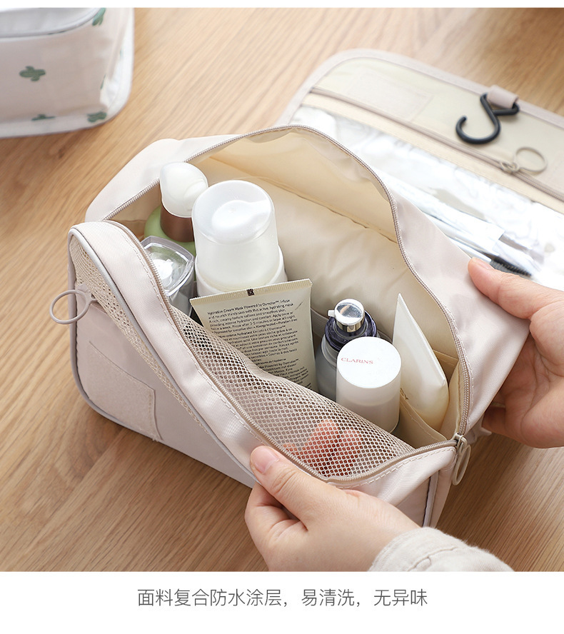 Wholesale cross-border travel-linked toiletry bags, portable large-capacity toiletry and makeup bags, dry and wet separation, hand-carry pic 8