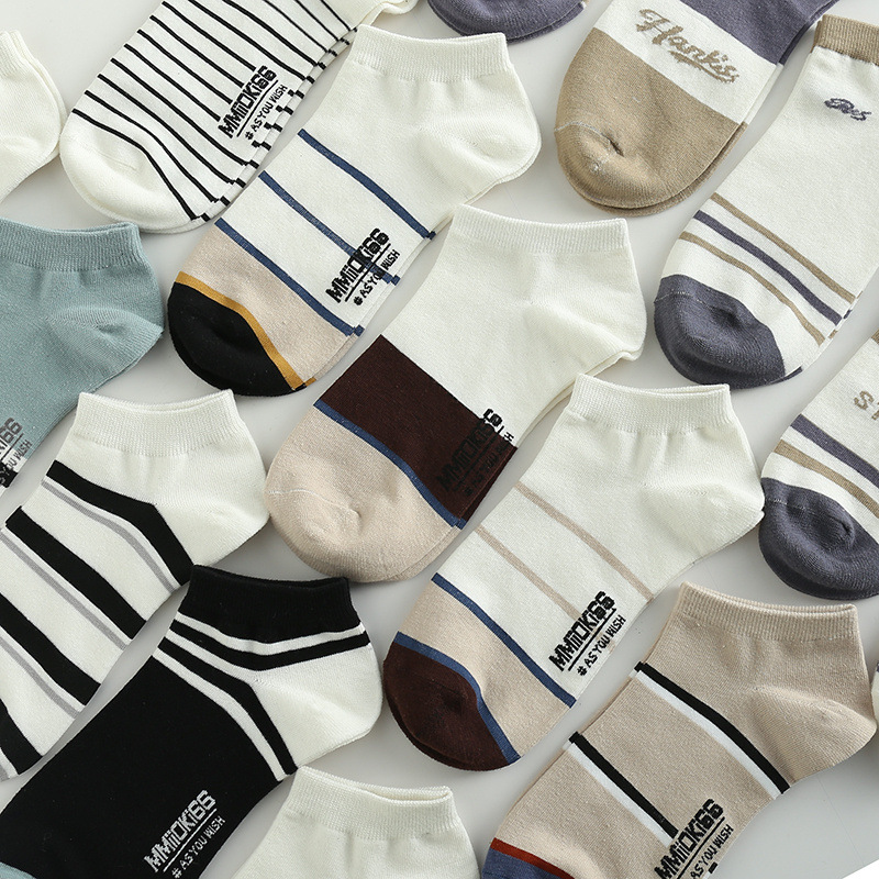 Socks Men's Socks Summer Thin Low-Top Cotton Socks Deodorant Male Students Shallow Mouth Ins Tide All Men Boat Socks details Picture