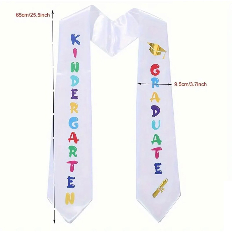 Amazon 2025 Graduation Ribbon for Kindergarten Children, custom-made sublimation bachelor's gown and graduation shawl Application Scenario