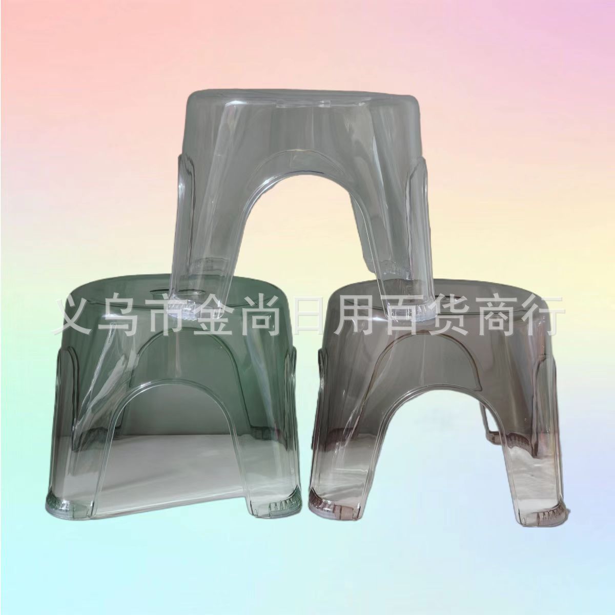 Simple plastic stools, children's small stools, extra-thick stools, household round shoe-changing stools, baby bathing plastic low stools Specification image