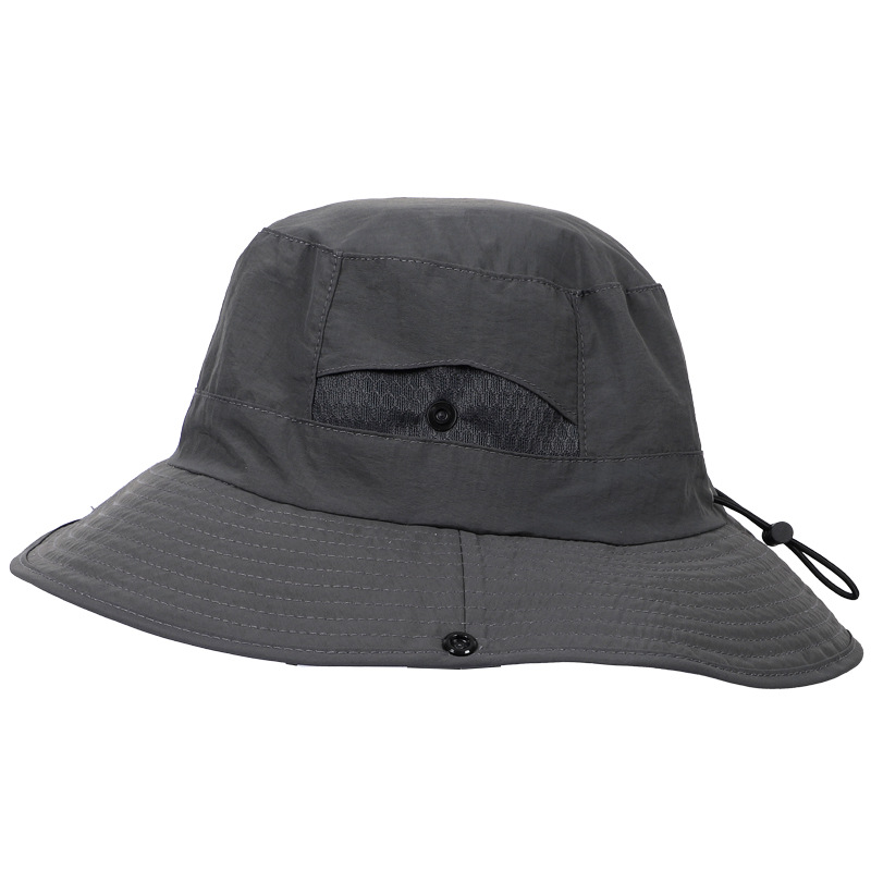 Summer Solid Color Quick Drying Fisherman Hat Uv Protection Visor Mountain Outdoor Fishing Hat Camping Hiking Hat Men Item Picture