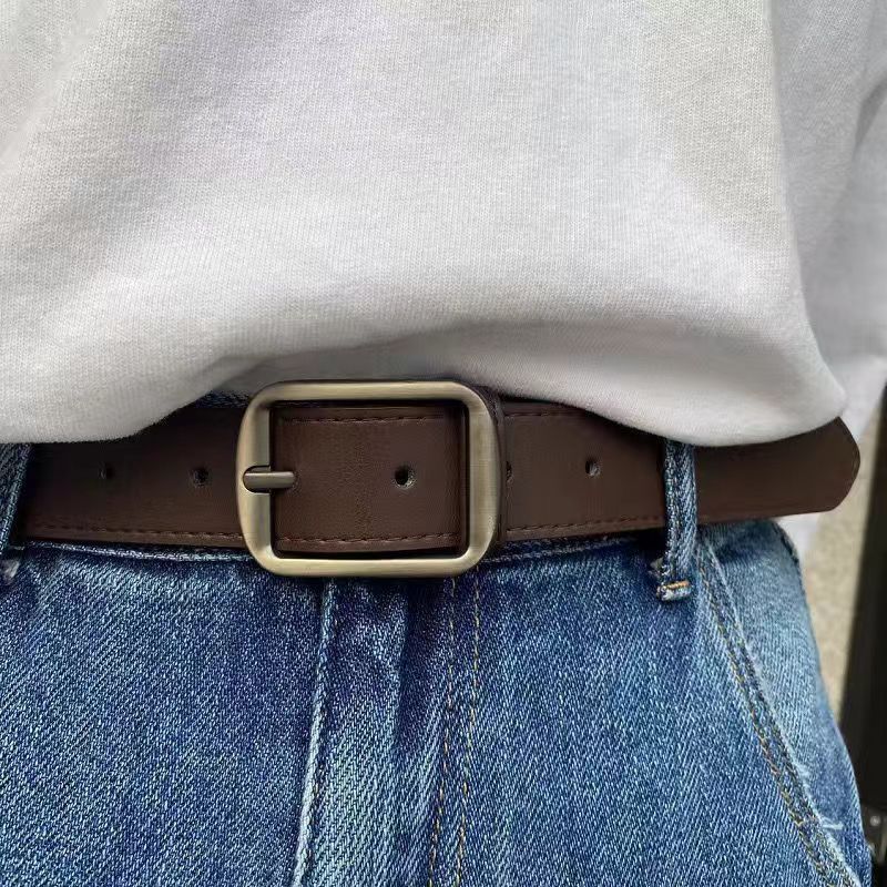 Belt for men and women, pin buckle, ins style, trendy Korean style fashion belt, student belt, youth belt, young men pic 17