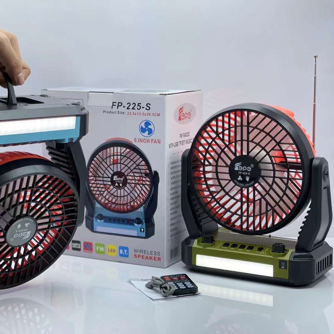 Solar fan speakers are selling well in Africa for export. Bluetooth radio and lighting large speakers and Bluetooth audio equipment Application Scenario