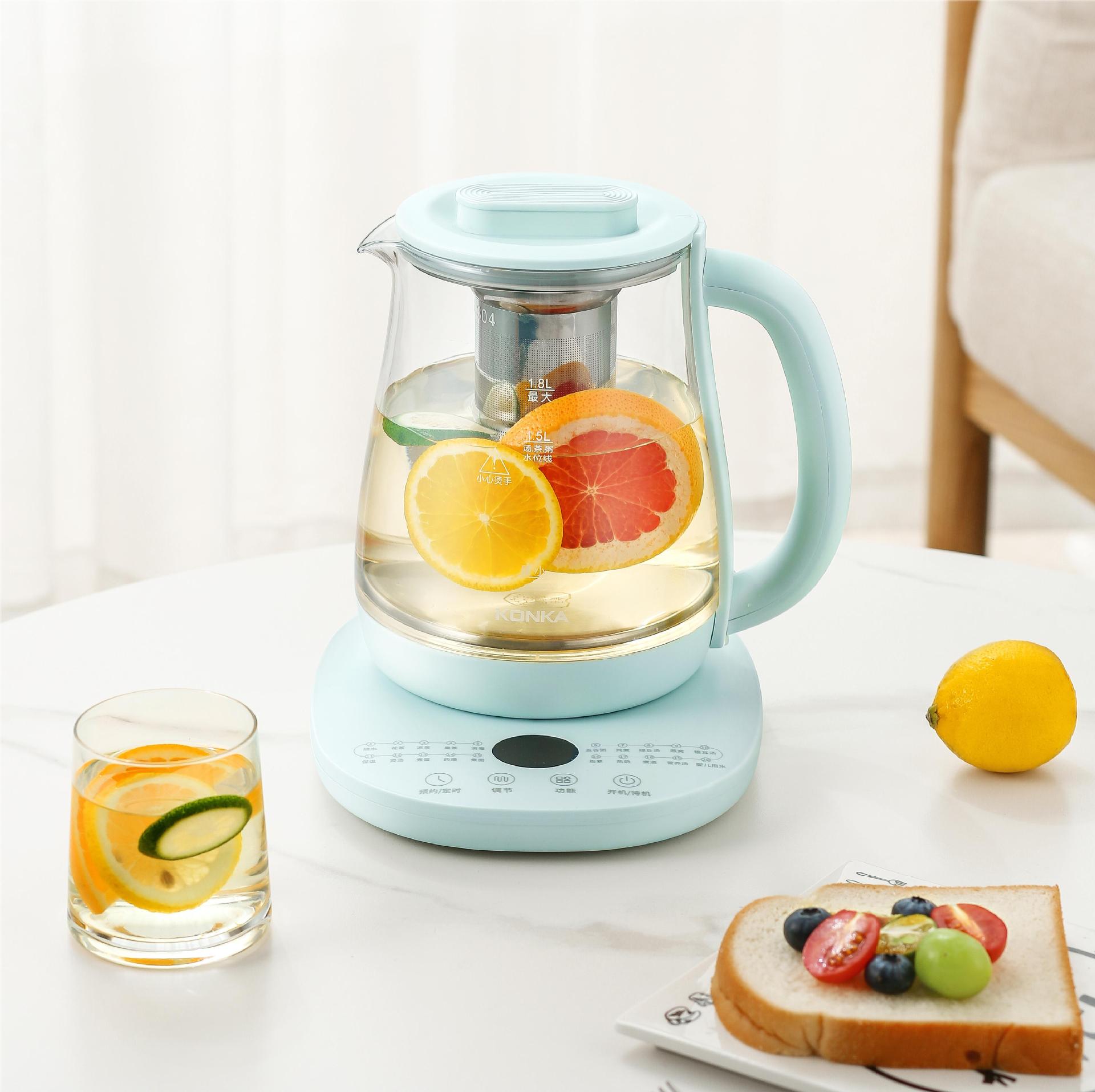 Konka Health Pot Wholesale Household Glass Health Pot Multi-Functional Kettle Decocting Medicine Boiling Tea Machine Promotional Gifts Specification drawing