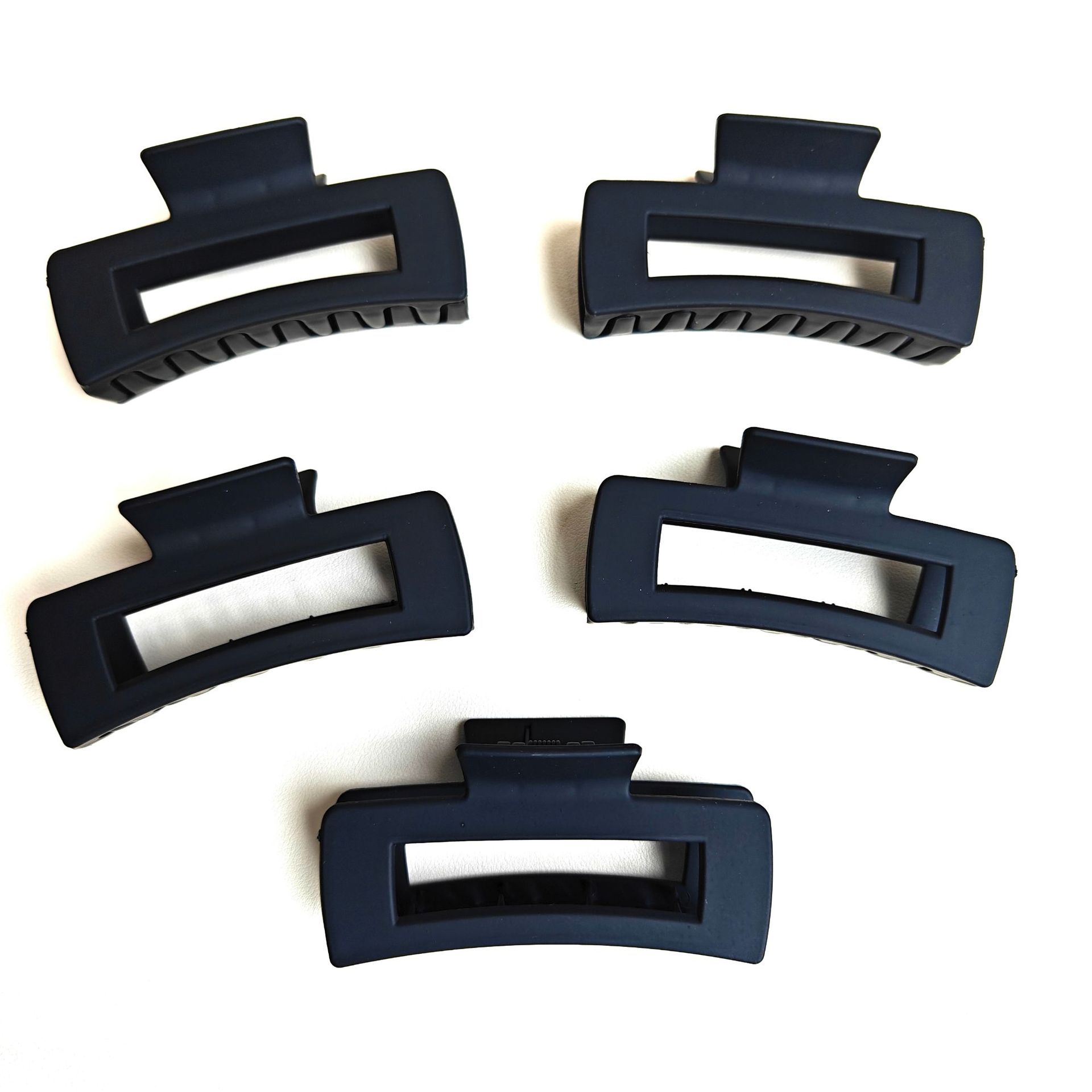 【】 Black large square grabber 12/ pack 1200/ box Black large square plastic grabber matte solid color grabber fashionable and elegant rectangular grabber 2 yuan wholesale