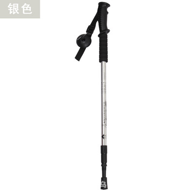 Hiking Poles Outdoor Trekking Camping Cane Straight Handle Three Trekking Poles Without Compass Item Picture