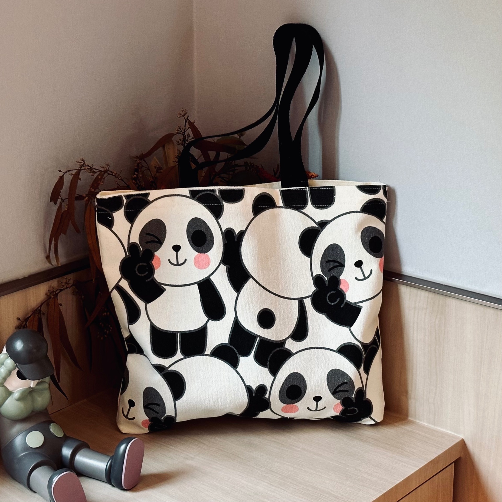 Nuevo ins victory bear bag mujer un hombro canvas bag gran capacidad para estudiantes clase portátil cremallera canvas bag Application Scenario