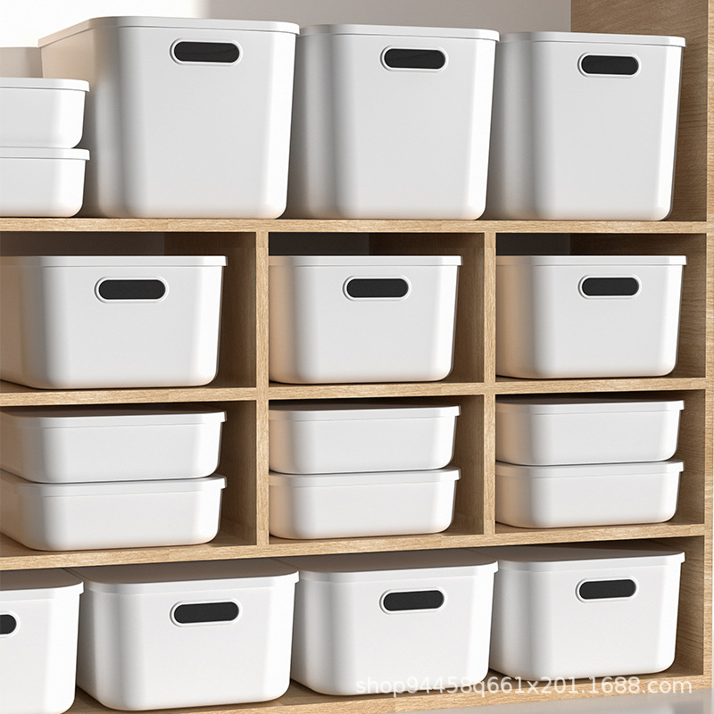 Sundry Desktop Storage Box With Cover Storage Basket Snacks Dormitory Desktop Cosmetics Storage Japanese Plastic Organizer Application Scenario