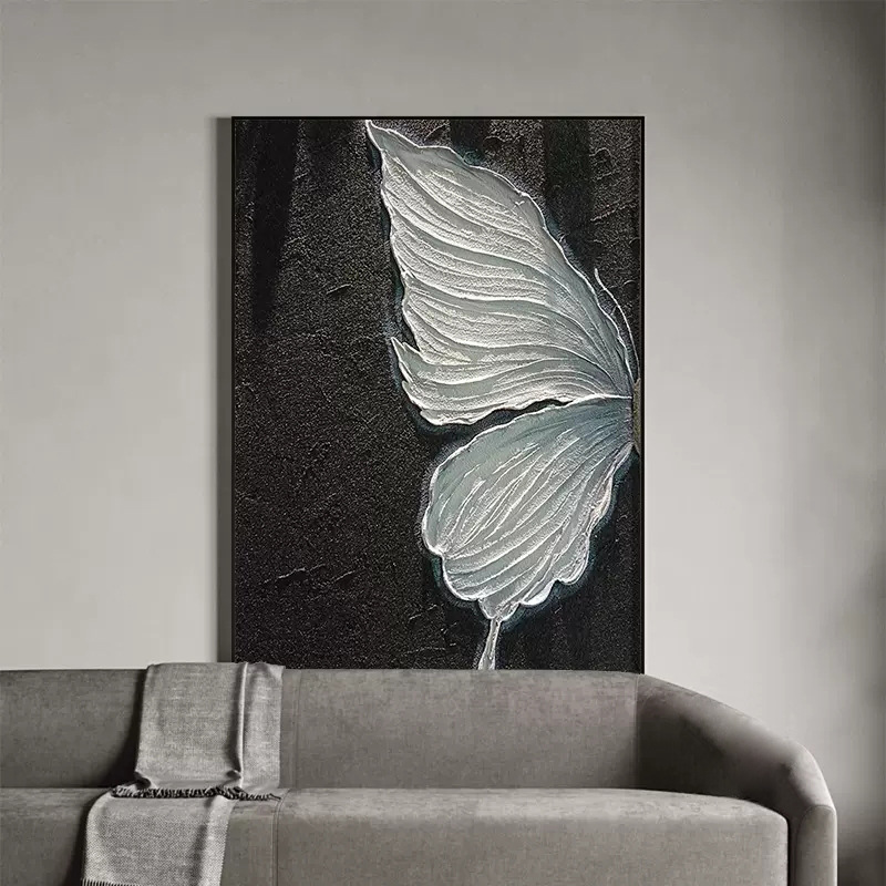 现代简约家居油画装饰画玄关走廊客厅黑白挂画过道欧式抽象墙壁画