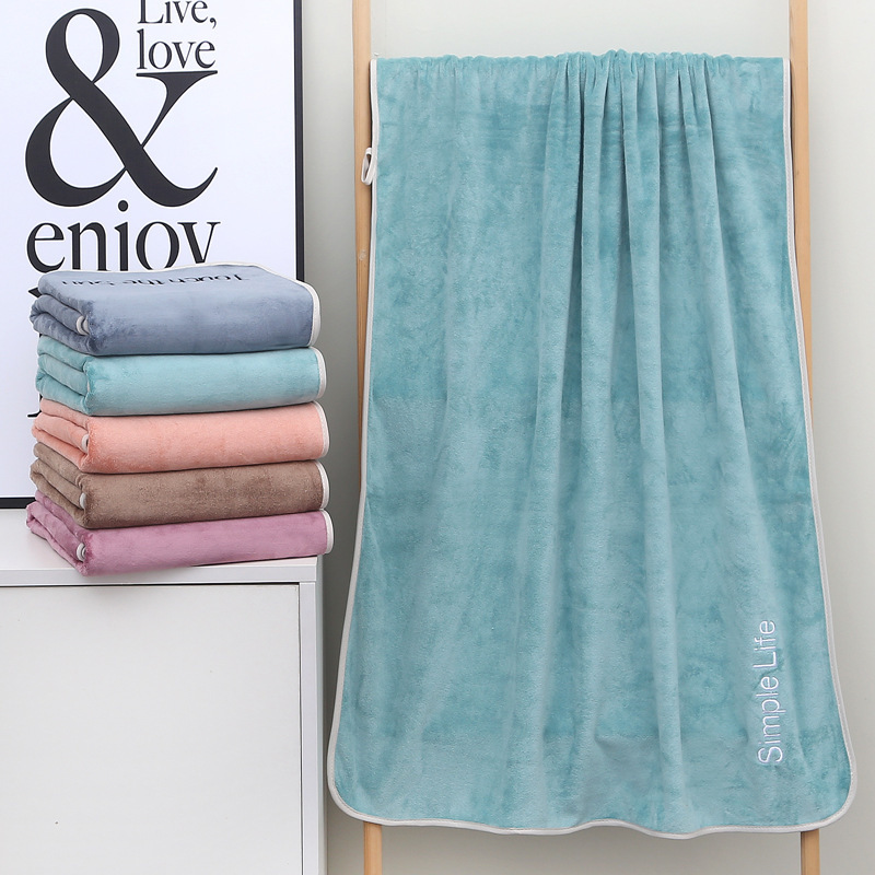 【LOVELY HOME】【 Hold Jia 】 Youth bath towel 70*140cm absorbent thickening Gift 400g adult soft beauty bed LOGO full figure